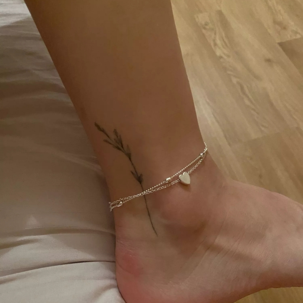 NEW Gold Double Layer Heart Ball Ankle Bracelet - Picture 8 of 16